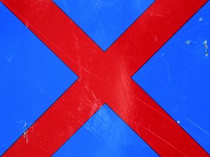 red cross on blue [4/24] / 2011 / océ lightjet print / 40x30