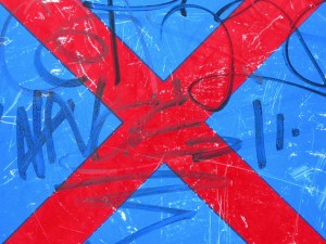 red cross on blue [15/24] / 2011 / océ lightjet print / 40x30