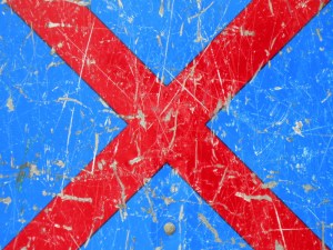 red cross on blue [10/24] / 2011 / océ lightjet print / 40x30