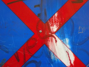 red cross on blue [23/24] / 2011 / océ lightjet print / 40x30