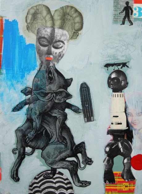 in the ethnological museum / 2014 / acrylic and mixed media on board / 27x36,5