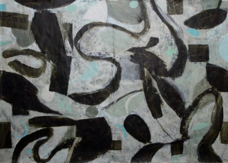 living room / 2015 / acrylic on paper / 100x140